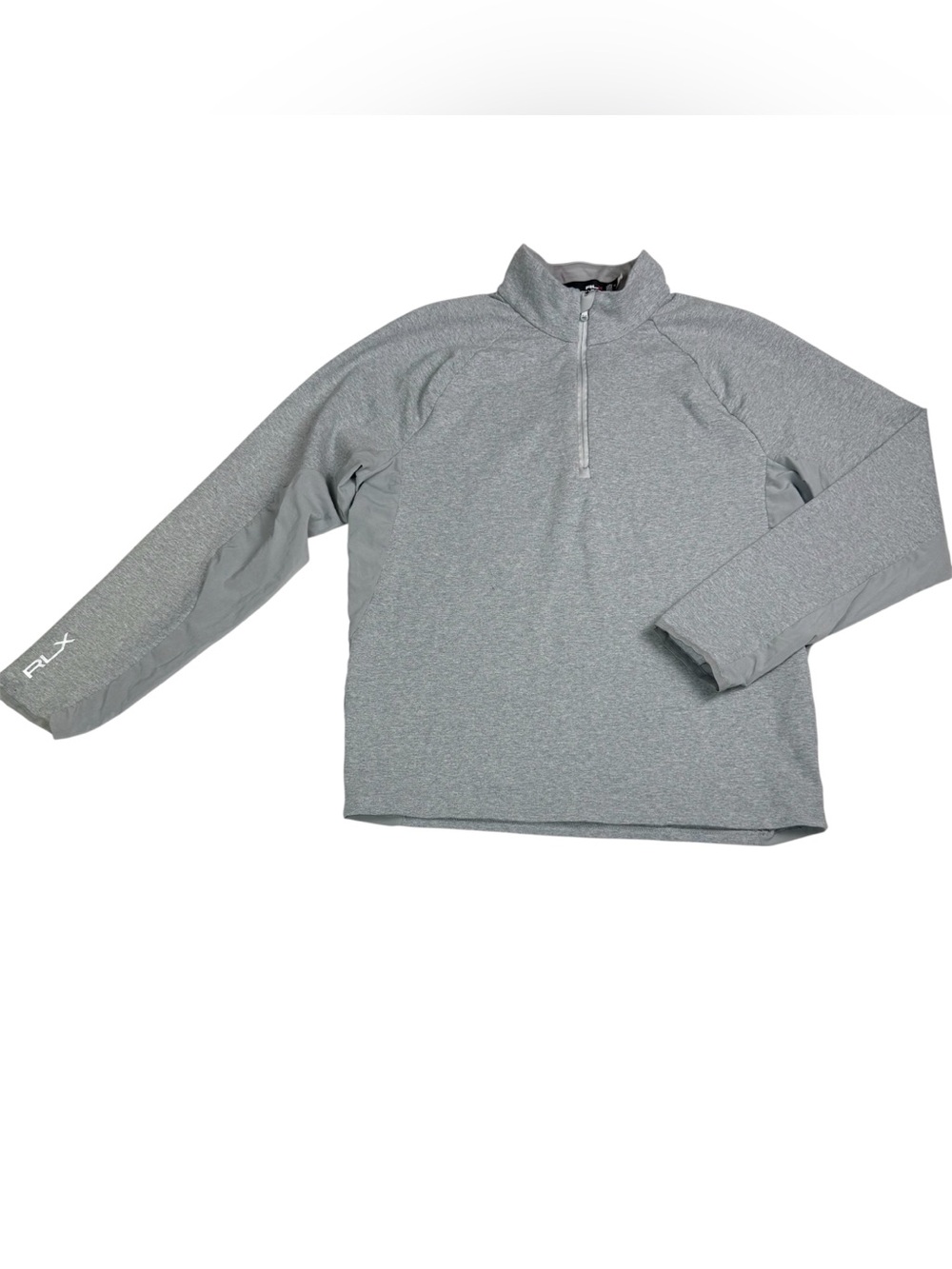 RLX Ralph Lauren Men's Medium Gray Performance Golf Quarter Zip Pullover